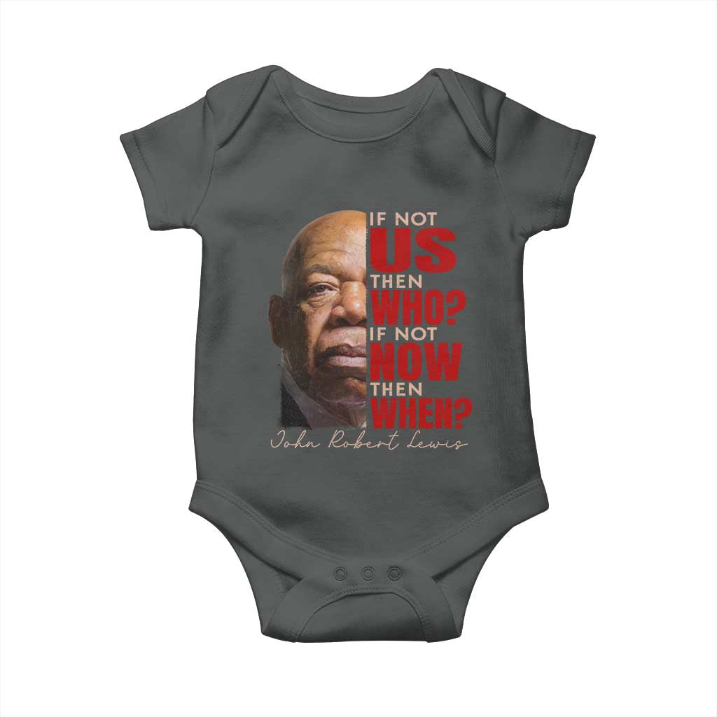 John Lewis Baby Onesie If Not Us Then Who If Not Now Then When TS11 Dark Heather Print Your Wear