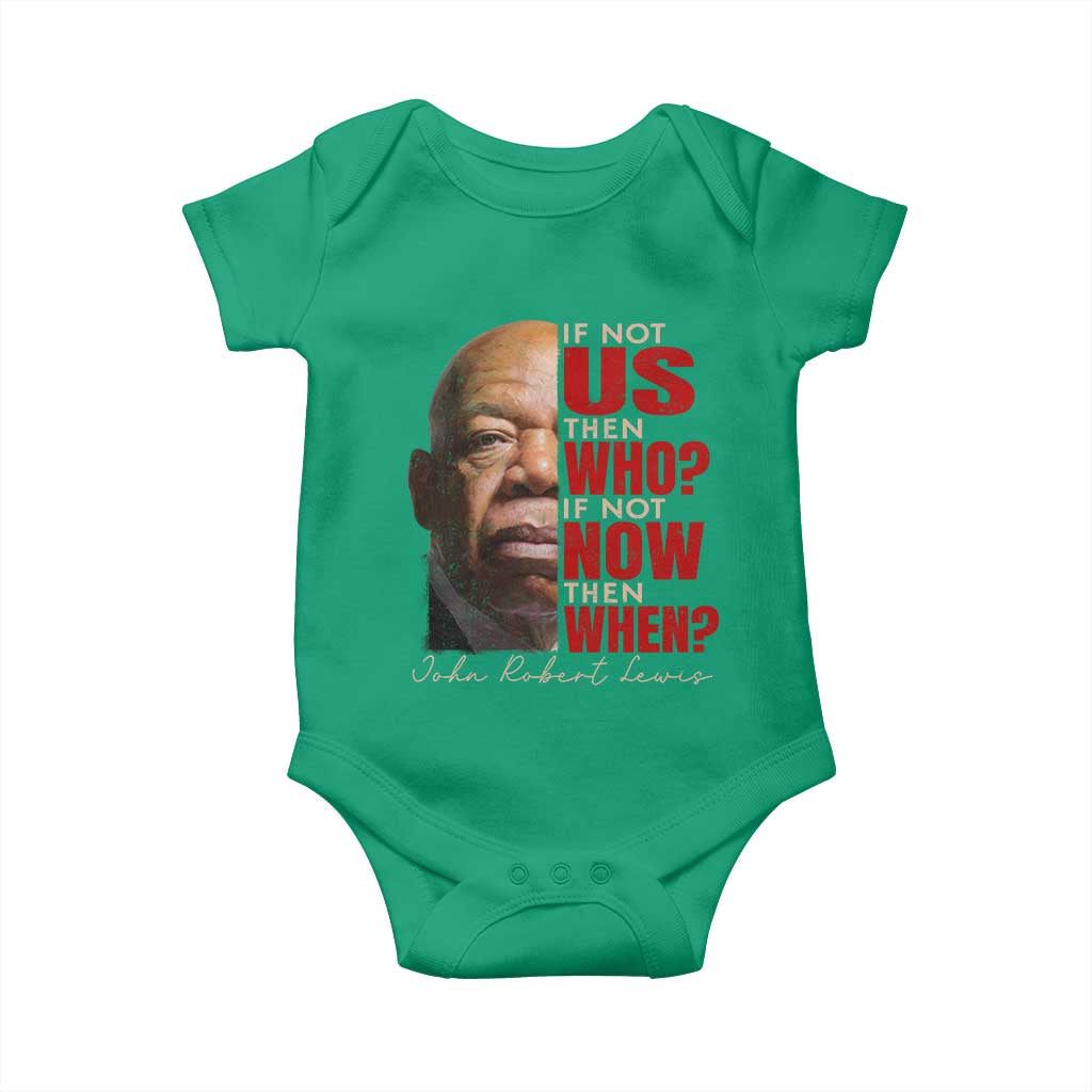 John Lewis Baby Onesie If Not Us Then Who If Not Now Then When TS11 Irish Green Print Your Wear
