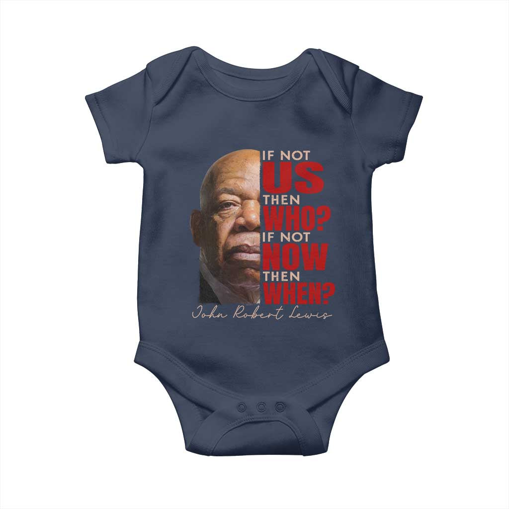 John Lewis Baby Onesie If Not Us Then Who If Not Now Then When TS11 Navy Print Your Wear