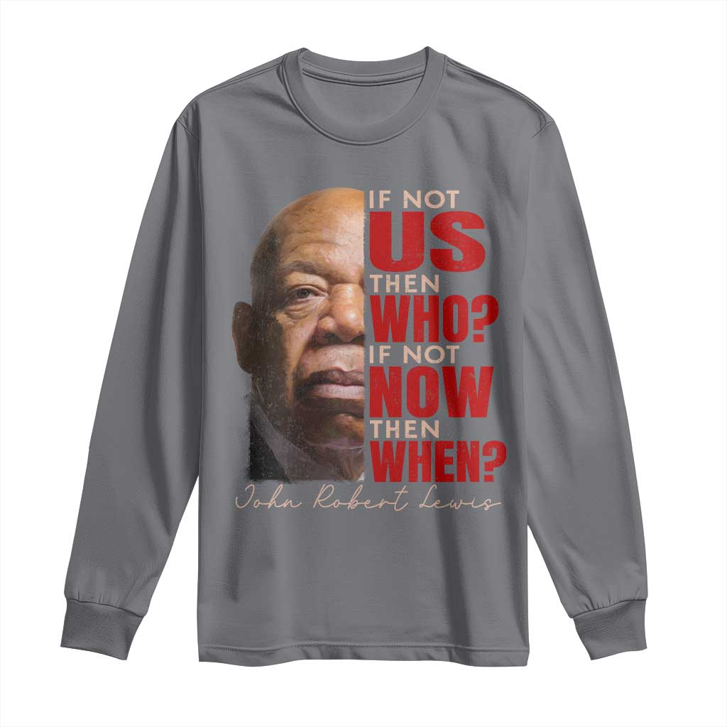 John Lewis Long Sleeve Shirt If Not Us Then Who If Not Now Then When TS11 Charcoal Print Your Wear