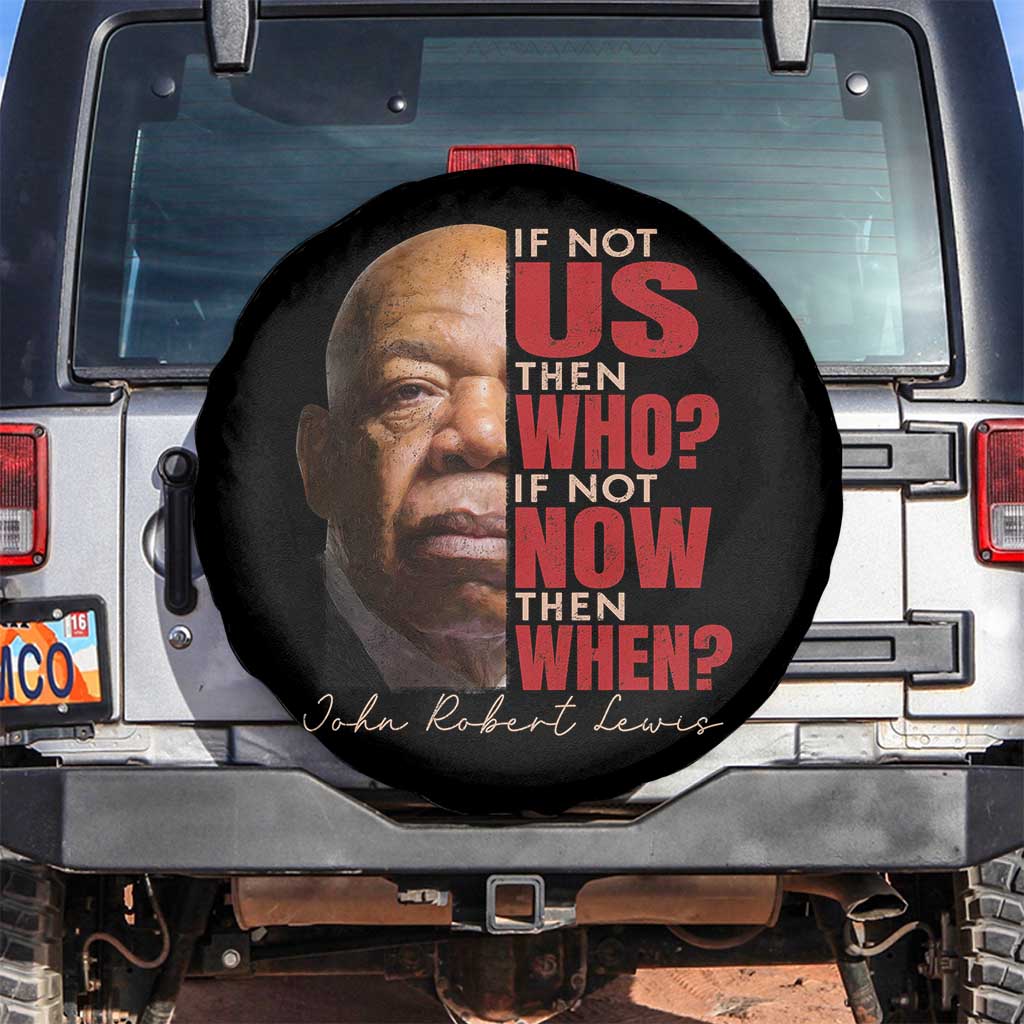 John Lewis Spare Tire Cover If Not Us Then Who If Not Now Then When TS11 No hole Black Print Your Wear