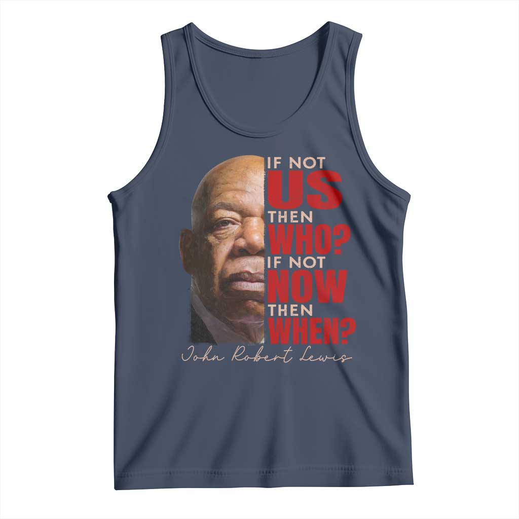 John Lewis Tank Top If Not Us Then Who If Not Now Then When TS11 Navy Print Your Wear
