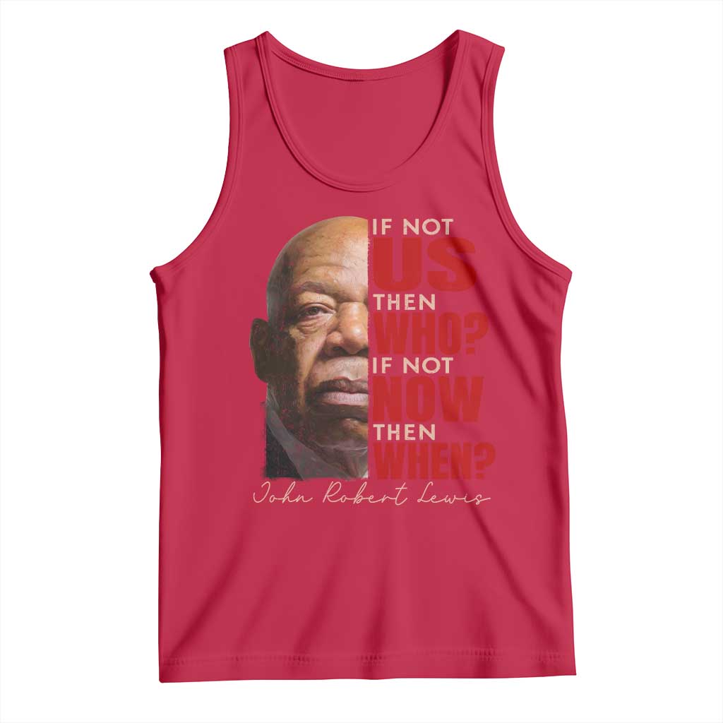 John Lewis Tank Top If Not Us Then Who If Not Now Then When TS11 Red Print Your Wear
