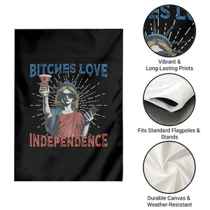 Funny Bitches Love Independence 4th Of July Garden Flag Retro Statue Of Liberty TS11 Print Your Wear