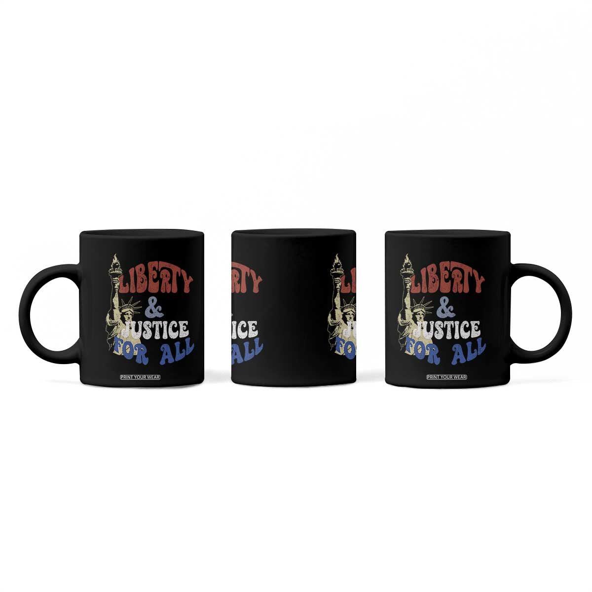 Funny 4th of July Liberty And Justice For All Coffee Mug Statue Of Liberty TS11 Print Your Wear