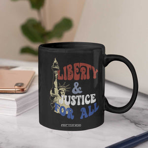 Funny 4th of July Liberty And Justice For All Coffee Mug Statue Of Liberty TS11 Print Your Wear