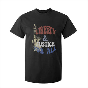 Funny 4th of July Liberty And Justice For All T Shirt For Kid Statue Of Liberty TS11 Black Print Your Wear