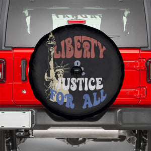 Funny 4th of July Liberty And Justice For All Spare Tire Cover Statue Of Liberty TS11 Black Print Your Wear