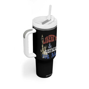 Funny 4th of July Liberty And Justice For All Tumbler With Handle Statue Of Liberty TS11 Print Your Wear
