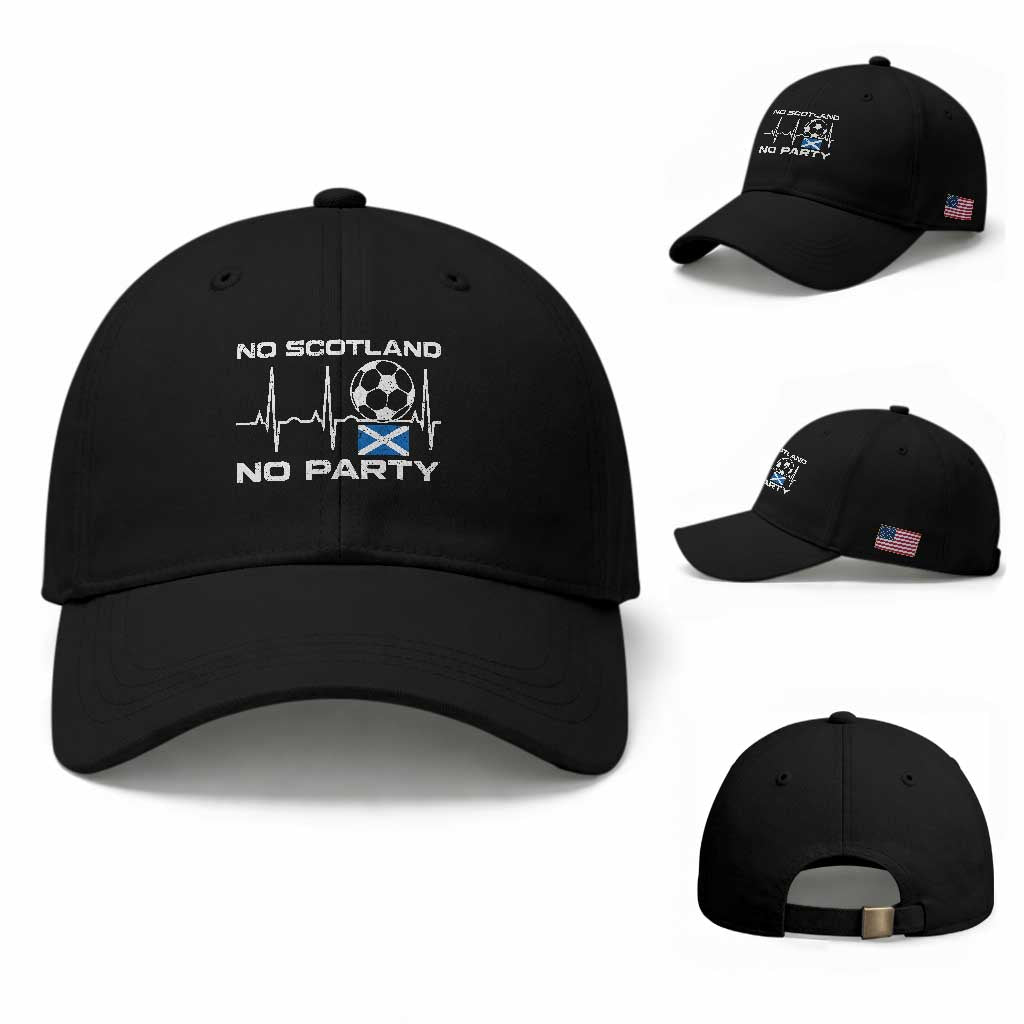 No Scotland No Party Baseball Cap Scotland Football Proud Scottish Fan