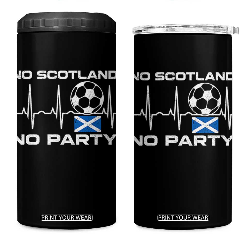 No Scotland No Party 4 in 1 Can Cooler Tumbler Scotland Football Proud Scottish Fan