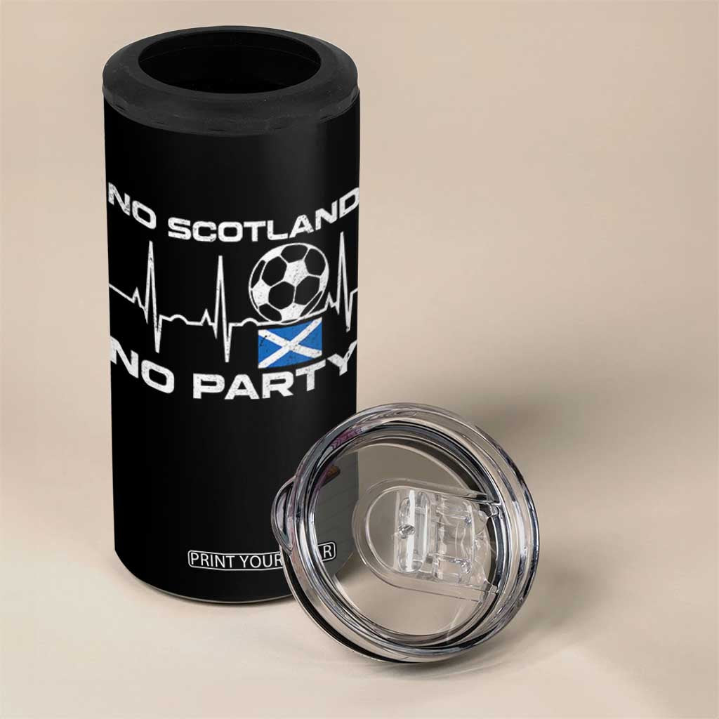 No Scotland No Party 4 in 1 Can Cooler Tumbler Scotland Football Proud Scottish Fan