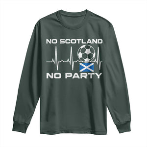 No Scotland No Party Long Sleeve Shirt Scotland Football Proud Scottish Fan