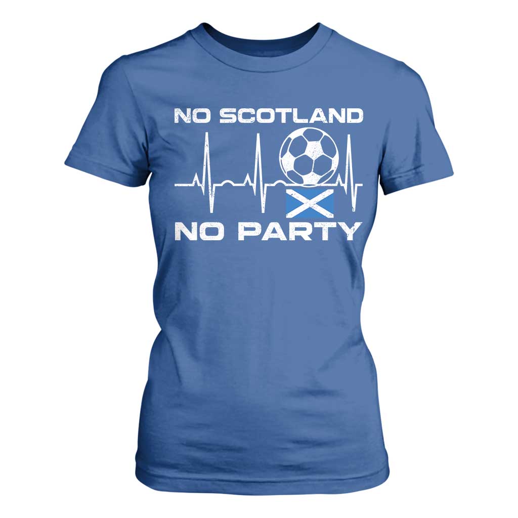 No Scotland No Party T Shirt For Women Scotland Football Proud Scottish Fan
