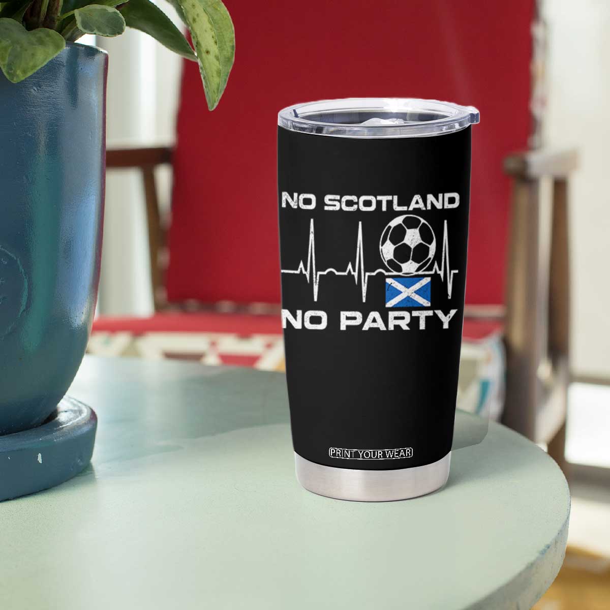 No Scotland No Party Tumbler Cup Scotland Football Proud Scottish Fan