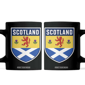 Scottish Rampant Lion Scotland Coat of Arms National Pride Coffee Mug TS11 Black Print Your Wear