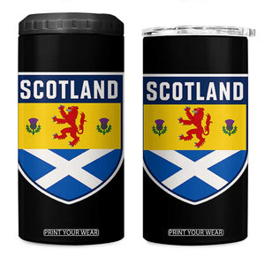 Scottish Rampant Lion Scotland Coat of Arms National Pride 4 in 1 Can Cooler Tumbler TS11 One Size: 16 oz Black Print Your Wear