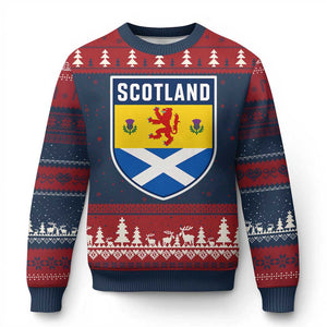 Scottish Rampant Lion Scotland Coat of Arms National Pride Ugly Christmas Sweater
