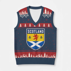 Scottish Rampant Lion Scotland Coat of Arms National Pride V-Neck Knit Sweater Vest