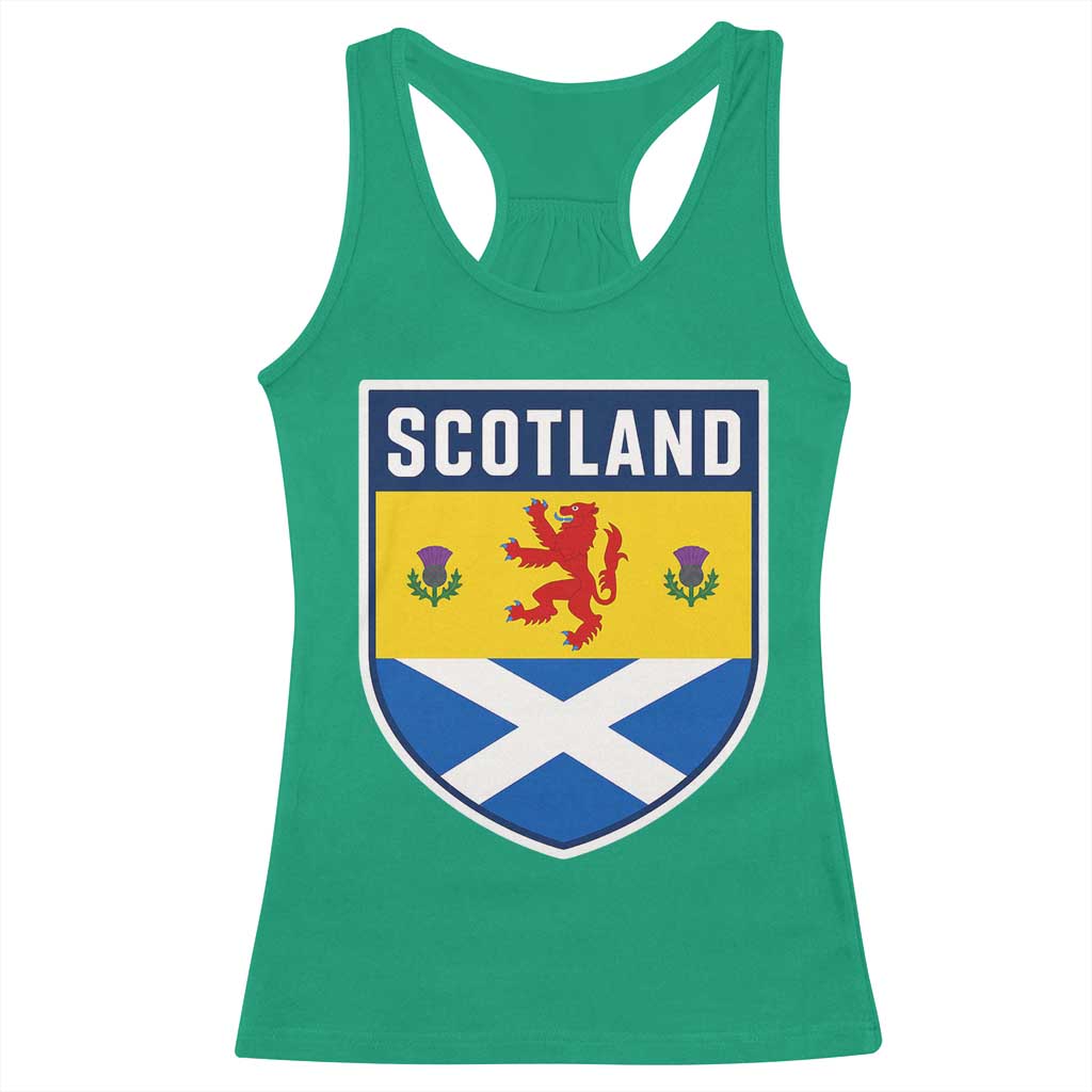 Scottish Rampant Lion Scotland Coat of Arms National Pride Racerback Tank Top