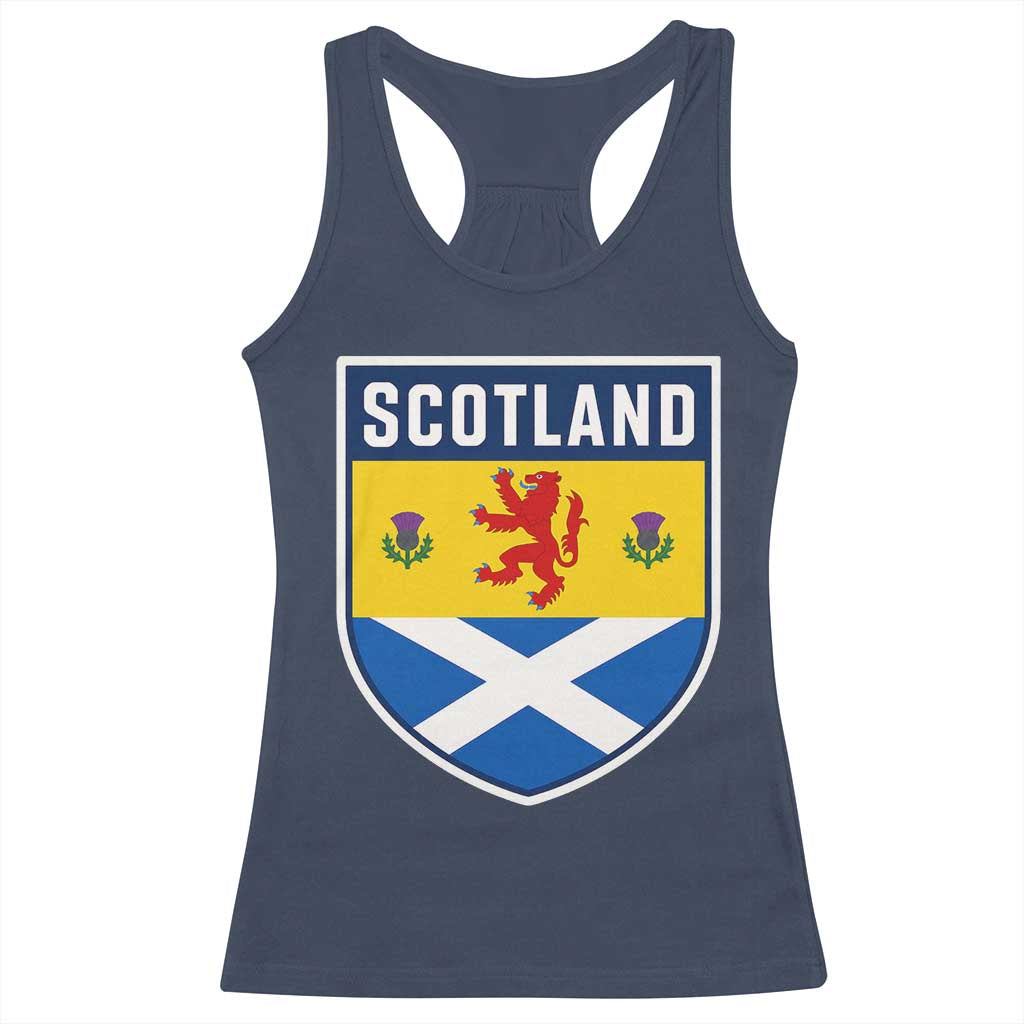 Scottish Rampant Lion Scotland Coat of Arms National Pride Racerback Tank Top