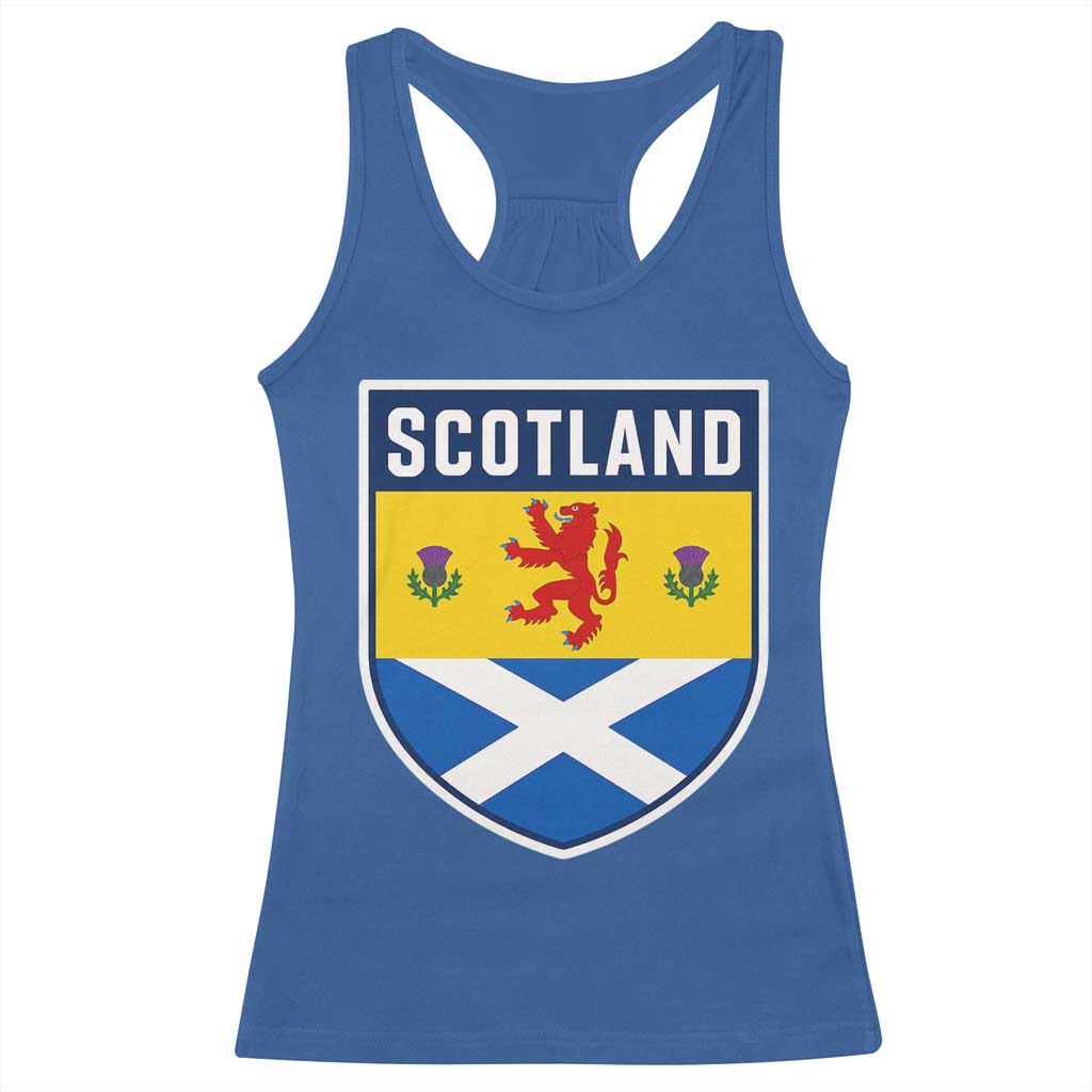 Scottish Rampant Lion Scotland Coat of Arms National Pride Racerback Tank Top