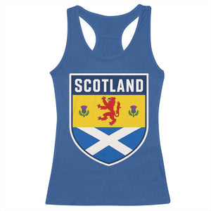 Scottish Rampant Lion Scotland Coat of Arms National Pride Racerback Tank Top