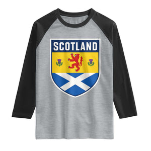 Scottish Rampant Lion Scotland Coat of Arms National Pride Raglan Shirt