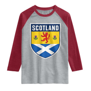 Scottish Rampant Lion Scotland Coat of Arms National Pride Raglan Shirt