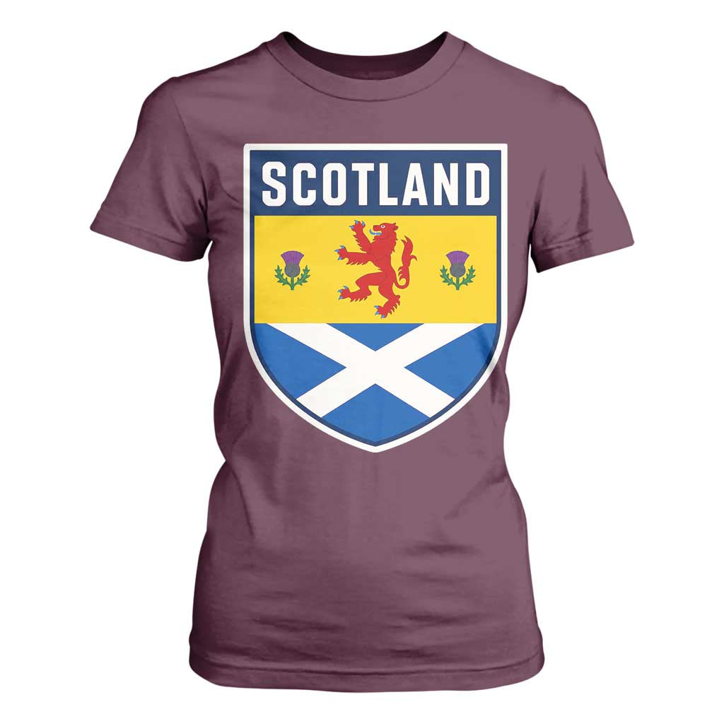 Scottish Rampant Lion Scotland Coat of Arms National Pride T Shirt For Women