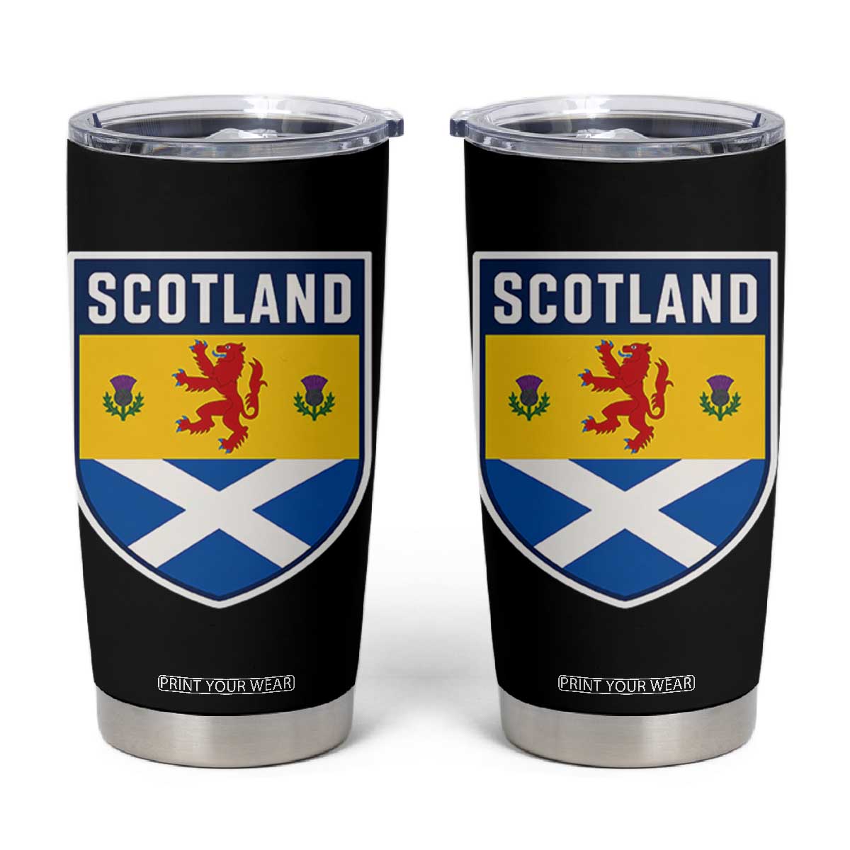 Scottish Rampant Lion Scotland Coat of Arms National Pride Tumbler Cup TS11 Black Print Your Wear