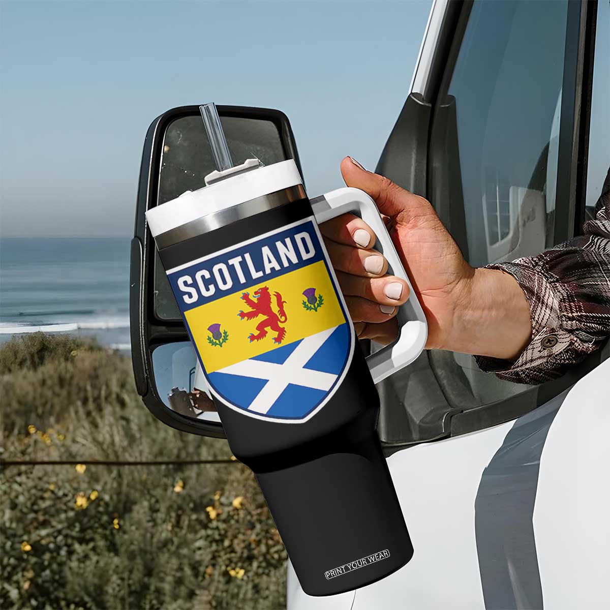 Scottish Rampant Lion Scotland Coat of Arms National Pride Tumbler With Handle TS11 Print Your Wear
