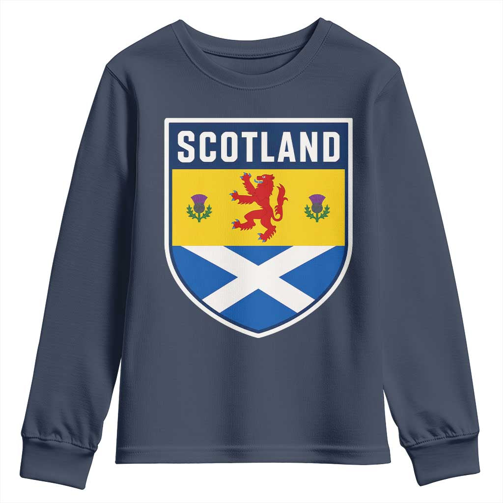 Scottish Rampant Lion Scotland Coat of Arms National Pride Youth Sweatshirt TS11 Navy Print Your Wear