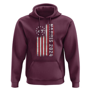 Harris 2024 Hoodie Betsy Ross Flag 47th President Star TS11 Maroon Print Your Wear