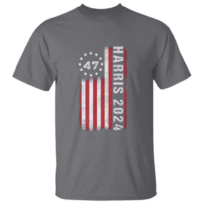 Harris 2024 T Shirt Betsy Ross Flag 47th President Star TS11 Charcoal Print Your Wear