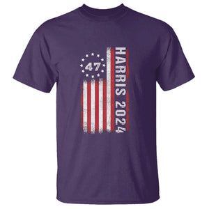 Harris 2024 T Shirt Betsy Ross Flag 47th President Star TS11 Purple Print Your Wear