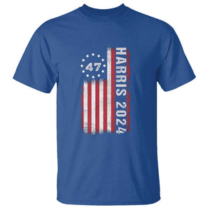 Harris 2024 T Shirt Betsy Ross Flag 47th President Star TS11 Royal Blue Print Your Wear