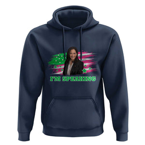 Kamala I'm Speaking Hoodie Harris Quote Pink USA Flag TS11 Navy Print Your Wear