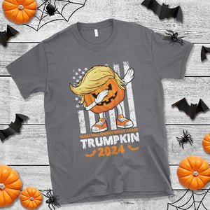 Funny Trump Supporter T Shirt Trumpkin Make Halloween Great Again 2024 Bat Pumpkin TS11 Charcoal Print Your Wear