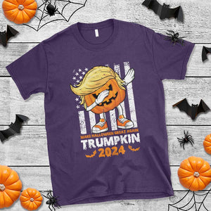 Funny Trump Supporter T Shirt Trumpkin Make Halloween Great Again 2024 Bat Pumpkin TS11 Purple Print Your Wear