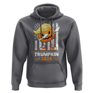 Funny Trump Supporter Hoodie Trumpkin Make Halloween Great Again 2024 Bat Pumpkin TS11 Charcoal Print Your Wear