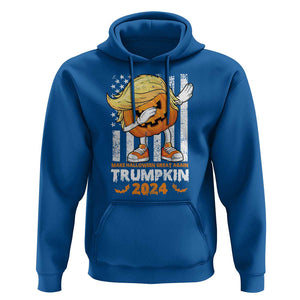 Funny Trump Supporter Hoodie Trumpkin Make Halloween Great Again 2024 Bat Pumpkin TS11 Royal Blue Print Your Wear