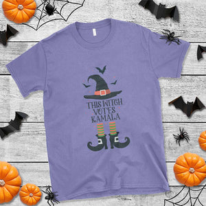 Funny Harris Halloween T Shirt This Witch Votes Kamala Pointed Hat Shoes Bat TS11 Violet Print Your Wear
