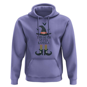 Funny Harris Halloween Hoodie This Witch Votes Kamala Pointed Hat Shoes Bat TS11 Violet Print Your Wear