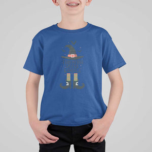 Funny Harris Halloween T Shirt For Kid This Witch Votes Kamala Pointed Hat Shoes Bat TS11 Royal Blue Print Your Wear
