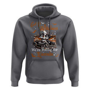 Funny Harris Supporter Hoodie Get In Witches We're Voting For Kamala Halloween Car Pumpkin TS11 Charcoal Print Your Wear