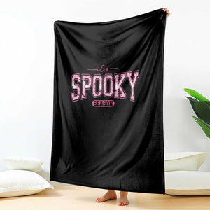 Funny Halloween Throw Blanket It's Spooky Season Pink Pumpkin Cute Cat TS11 Print Your Wear