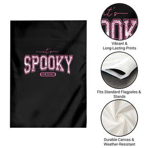 Funny Halloween Garden Flag It's Spooky Season Pink Pumpkin Cute Cat TS11 Print Your Wear