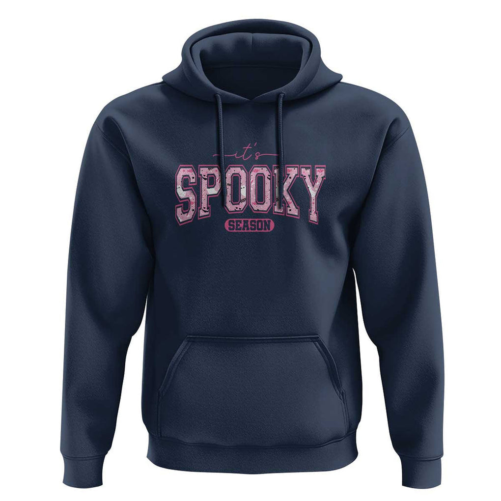 Funny Halloween Hoodie It's Spooky Season Pink Pumpkin Cute Cat TS11 Navy Print Your Wear