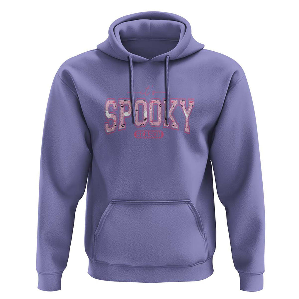 Funny Halloween Hoodie It's Spooky Season Pink Pumpkin Cute Cat TS11 Violet Print Your Wear